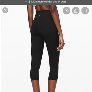 Lululemon wunder under HR crop size 2 full Luon